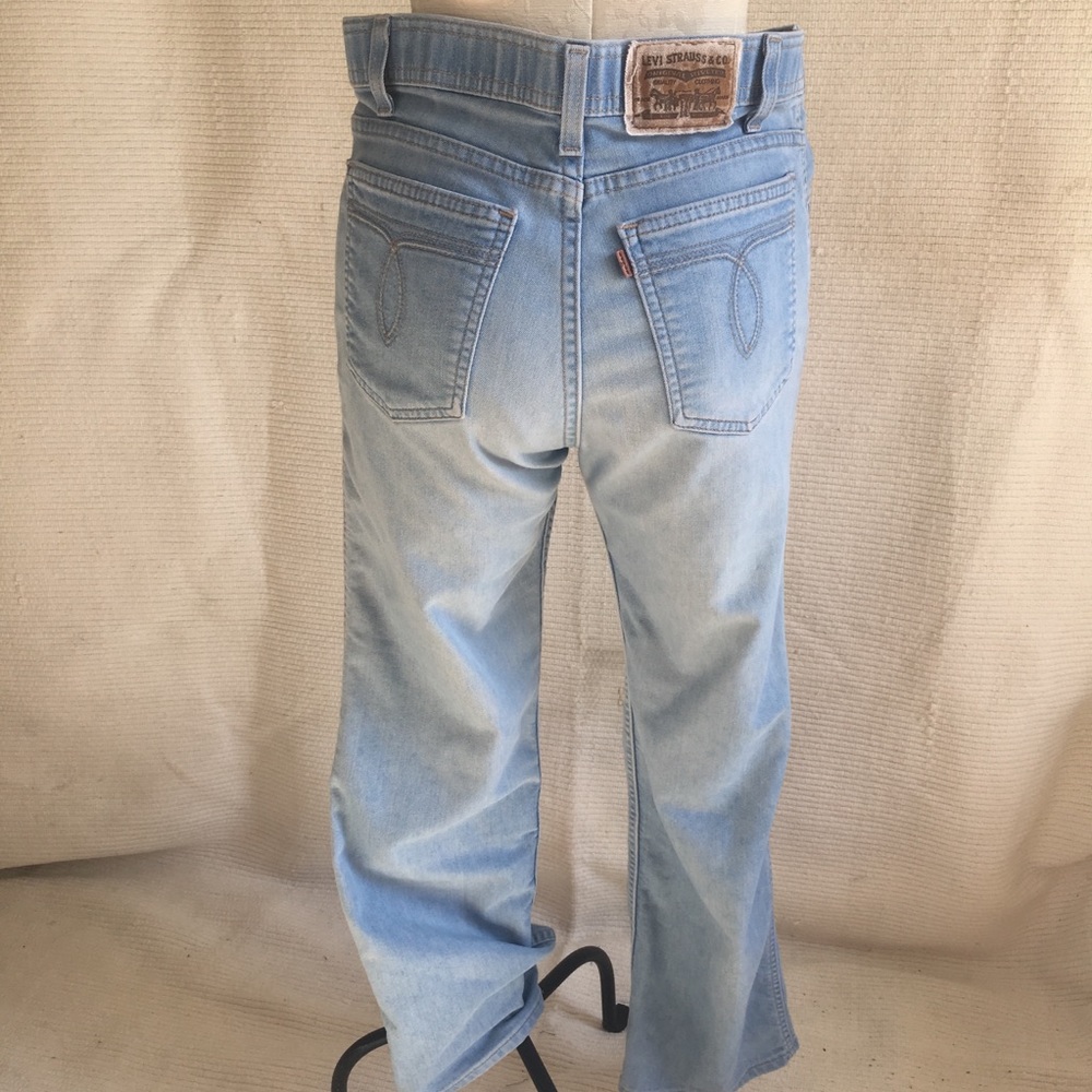 Vintage 70s M/L Stretch Levi's Jeans Ankle Straight High Waisted - Picture 2 of 8